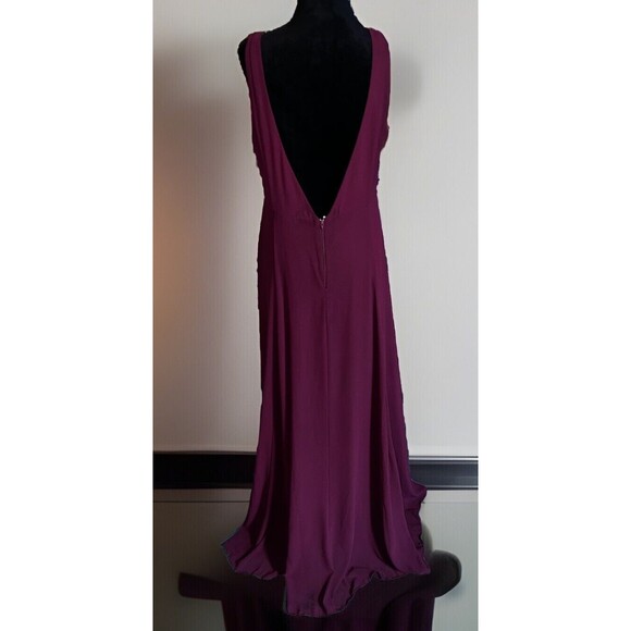 Show Me Your Mumu Kendall Maxi Dress Merlot Chiffon Sleeveless Floor Length XL - Picture 7 of 12